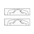 Uwu anime finger point slap decal - white