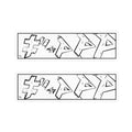 Initial D Katakana Slap Sticker White
