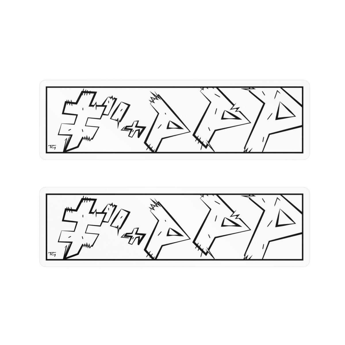 Initial D Katakana Slap Sticker White