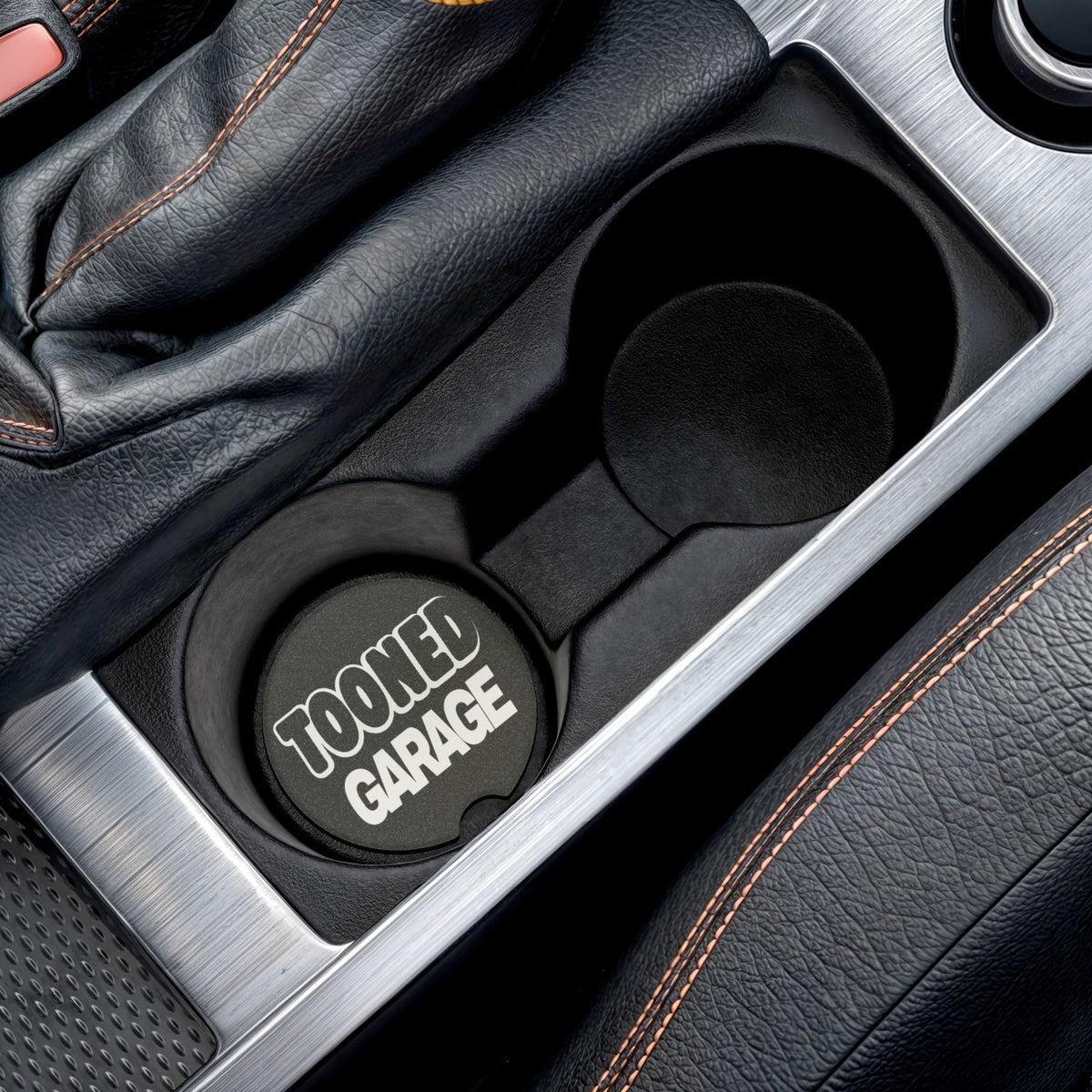 Black Soapstone Car Coaster