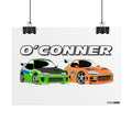 Brian O'Conner Mitsubishi Eclipse and Toyota Supra Print